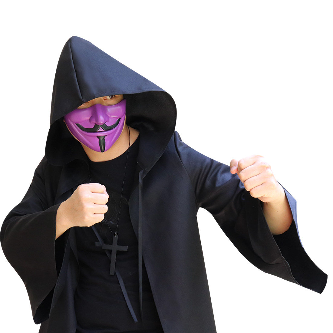 面具万圣节仇杀半脸成人恐怖微笑鬼脸面具