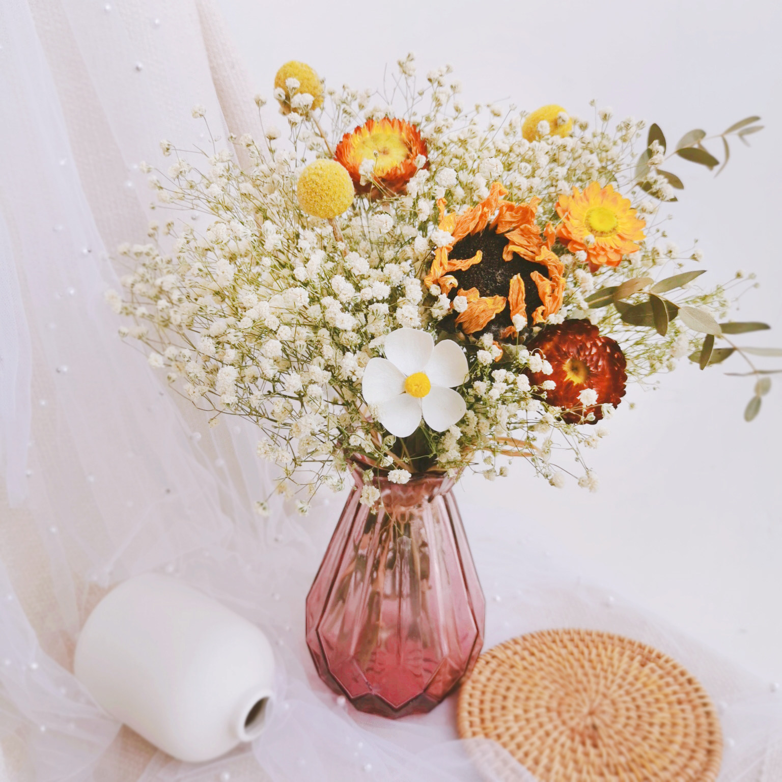 满天星小雏菊干花客厅装饰摆件家居摆设花束ins干花