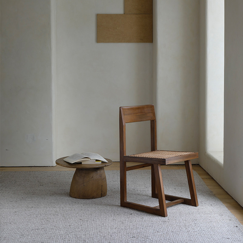 叕木昌迪加尔椅子pj日式侘寂风中中古风格餐椅