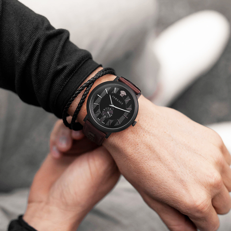 手表礼物versace范思哲官方正品瑞士男潮潮流男士瑞士腕表