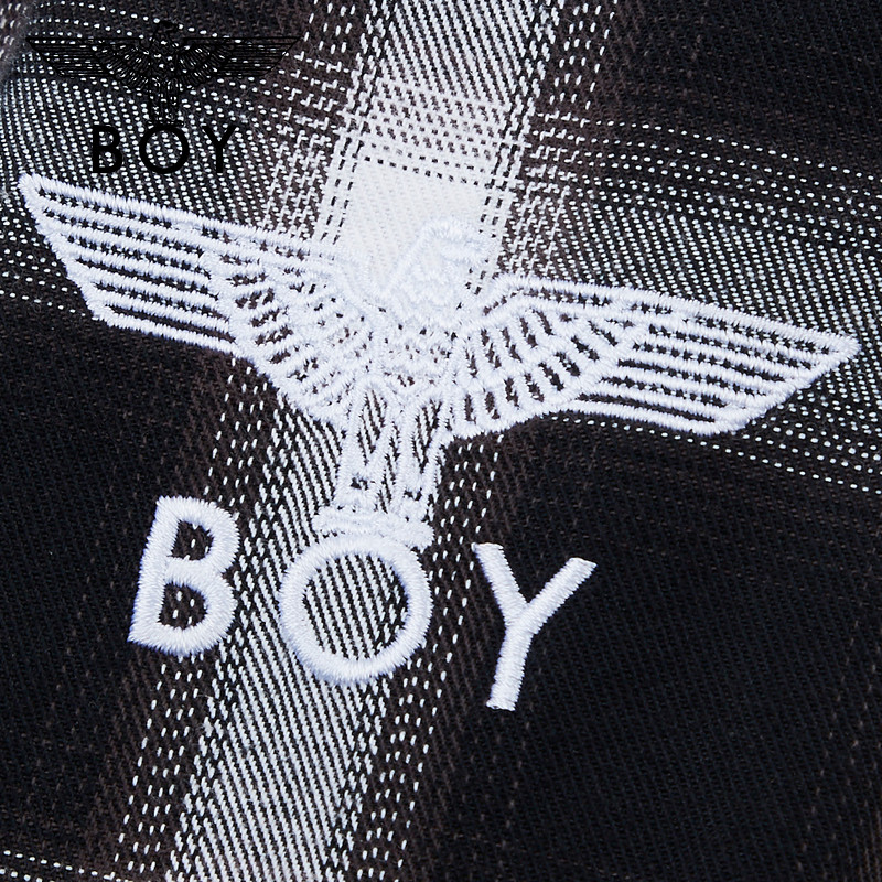 boylondon旗舰官网2020男春装刺绣logo格纹休闲裤603202