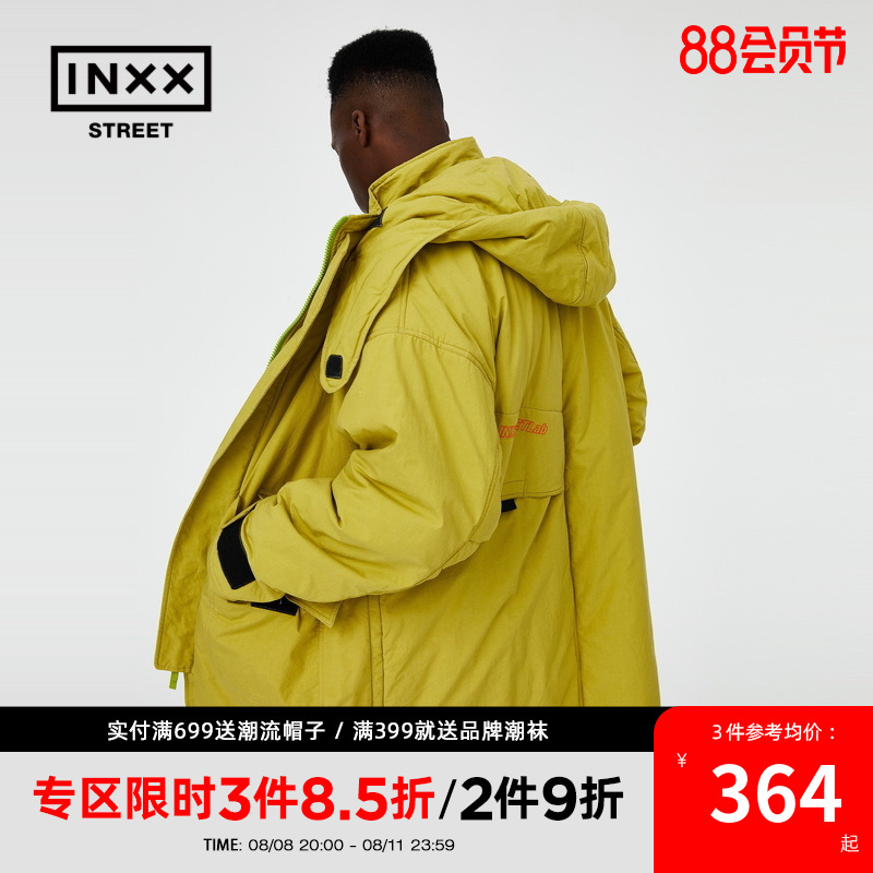 inxxstreet MY WORLD系列 潮牌情侣宽松中长棉衣男女通款