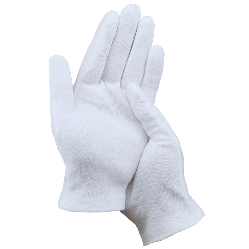 白手套工厂白色棉白色干活工业棉质耐磨劳保作业防护手套