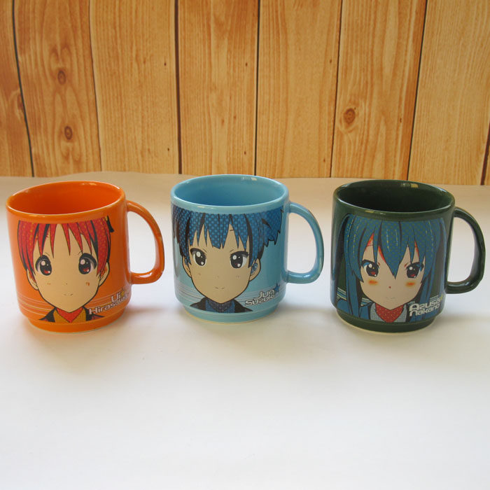 动漫kon轻音少女墨绿色泽唯秋山澪琴吹䌷中野马克杯