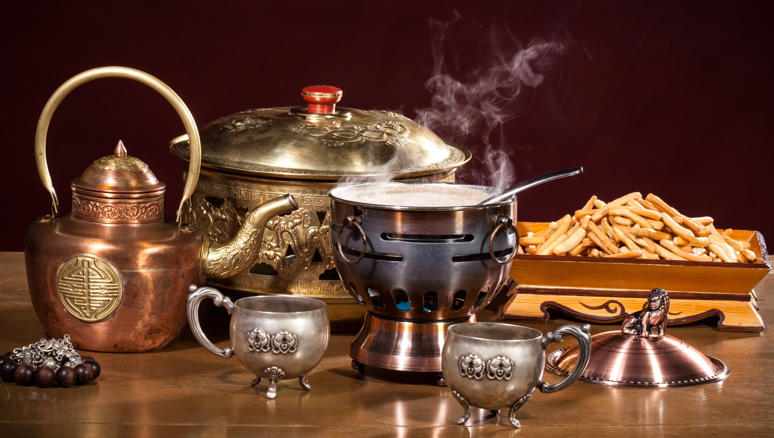 蒙古锅茶内蒙古鄂尔多斯特色干肉奶茶营养早餐方便米1箱8杯包邮