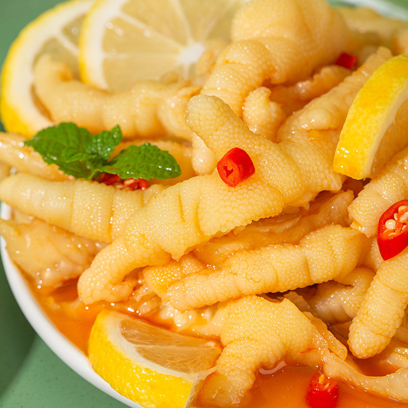零食瘾食无骨鸡爪休闲食品小吃柠檬柠檬酸酸辣凤爪鸡肉零食