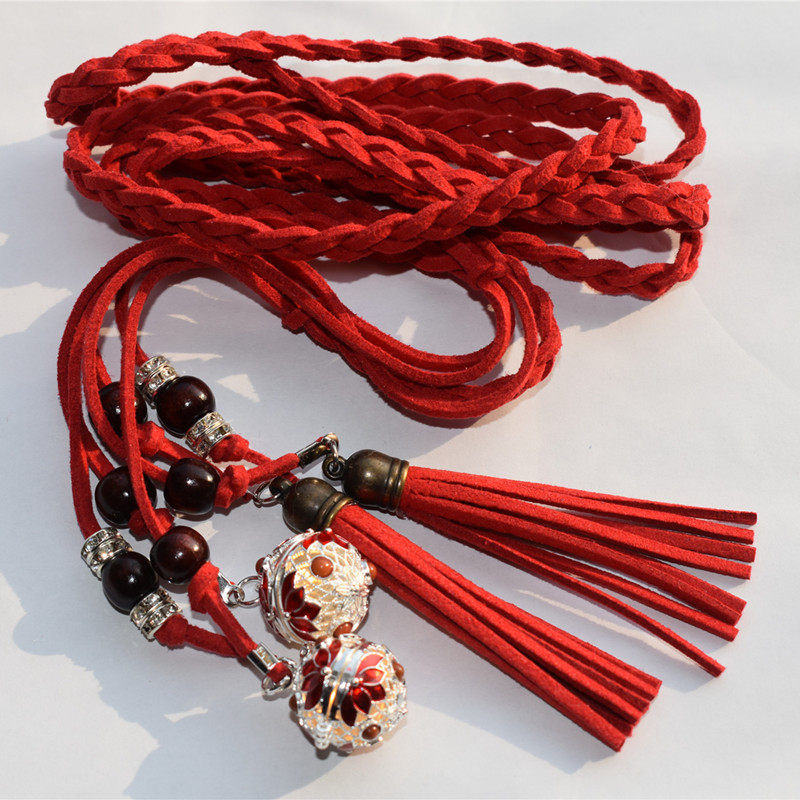 红色头绳古风风发带宫绦超仙流苏发绳汉裙子发饰