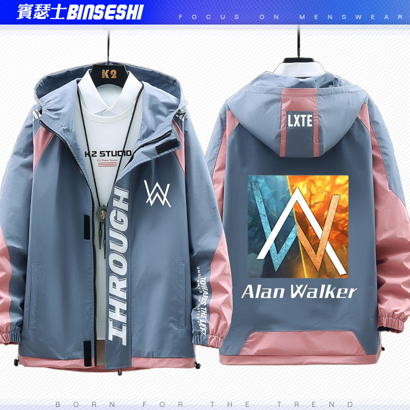 艾伦沃克电音alanwalker周边衣服男女情侣连帽夹克