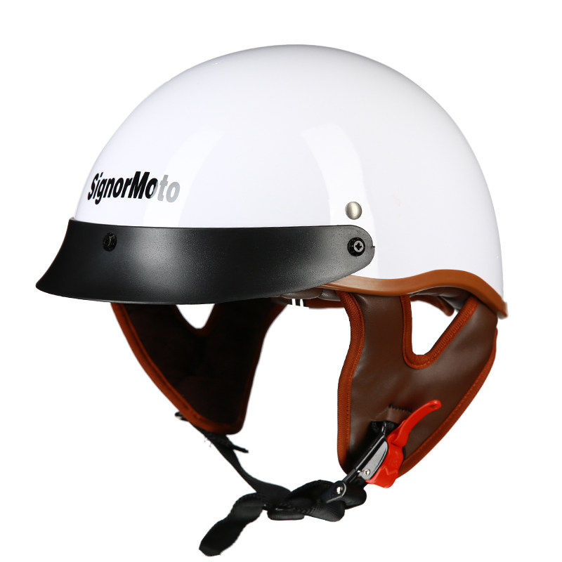 复古ais艾狮机车头盔电动车摩托车半盔夏季哈雷摩托车头盔