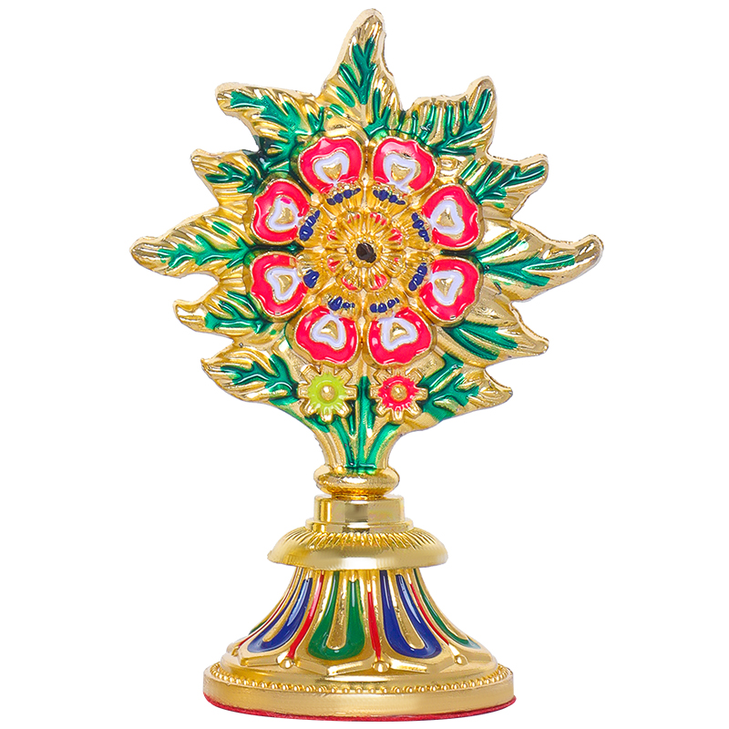 朵玛佛前佛具密宗摆件八供莲花盒装礼盒彩绘摆件