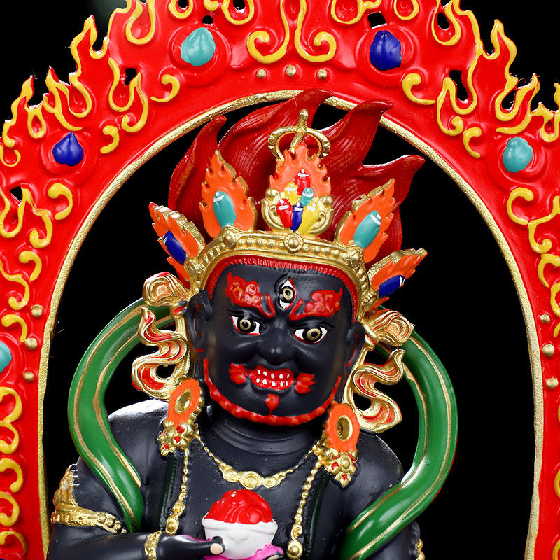 五路财神爷佛像财神密宗纯铜彩绘居家供奉摆件摆件