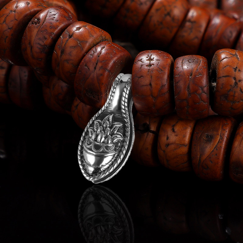 计数器佛珠卡子纯银藏式传统108颗菩提提手文玩计数器