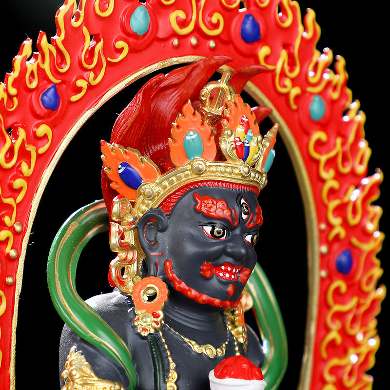 五路财神爷佛像财神密宗纯铜彩绘居家供奉摆件摆件