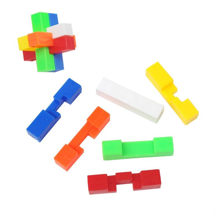 解锁孔明锁鲁班套装塑料儿童智力玩具益智玩具小学生吊板解锁