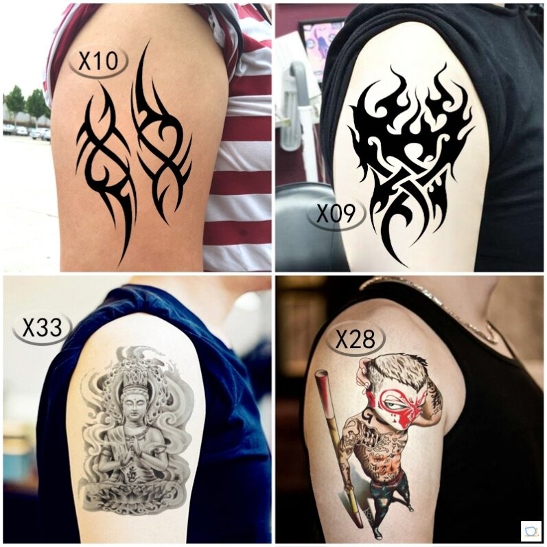 2021新款胸前男防水贴画手臂纹身贴