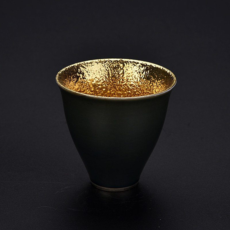 古盛纯金陶瓷主人手工金纯24k杯窑金盏黄金盏茶杯