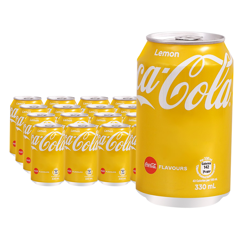柠檬香港进口可口可乐汽水330mlx8罐港版可乐西柚碳酸碳酸饮料