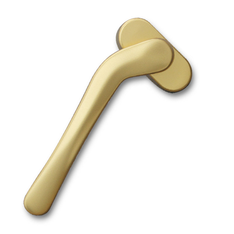 hopo窗户配件把手双层窗歪把执手方轴金色简约小拉手