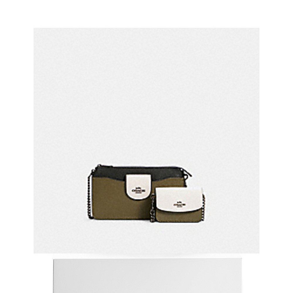 美国直邮coach蔻驰女士墨绿色poppy系列单肩斜挎通用款女包