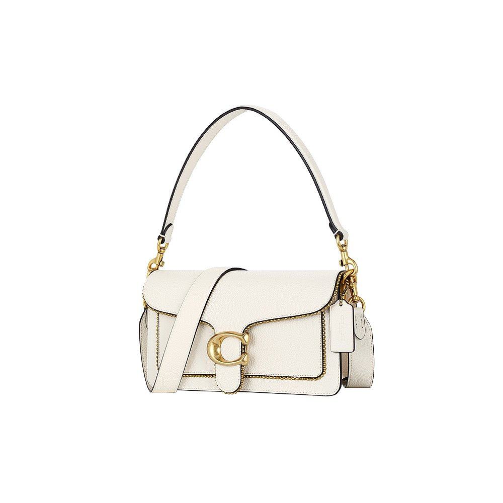 香港直邮coach蔻驰女士tabby26牛皮白色单肩斜挎包通用款女包