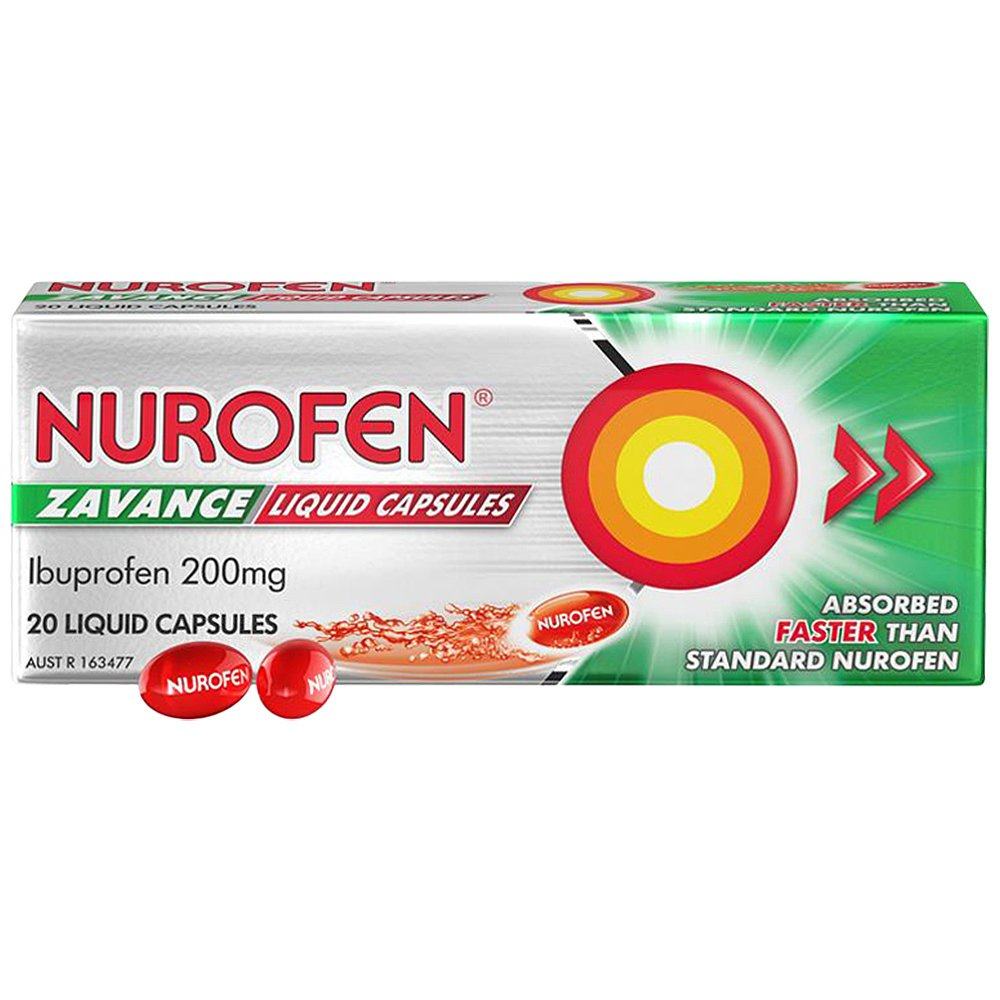 澳大利亚直邮nurofen布洛芬洛芬液体胶囊止痛退烧缓解国际解热镇痛
