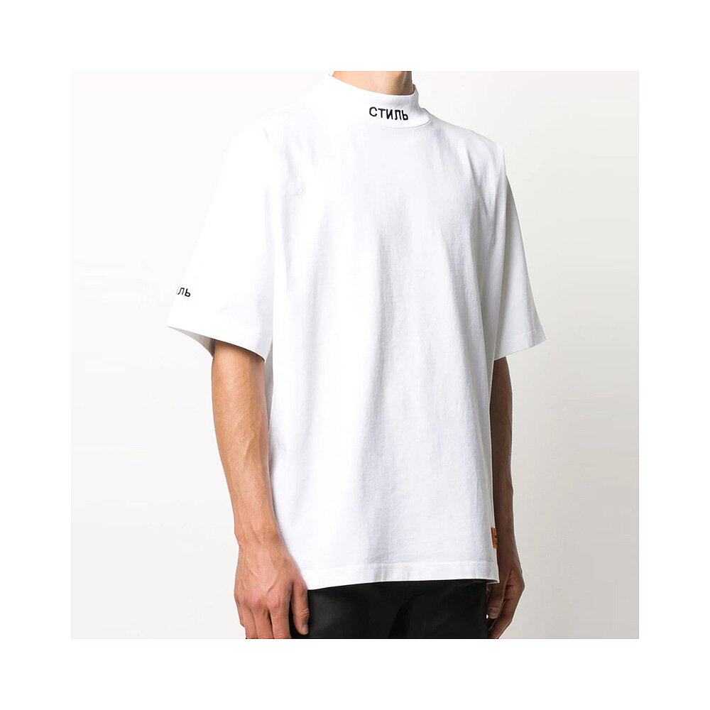 香港直发heronpreston男士夏季短袖白色字母刺绣t恤