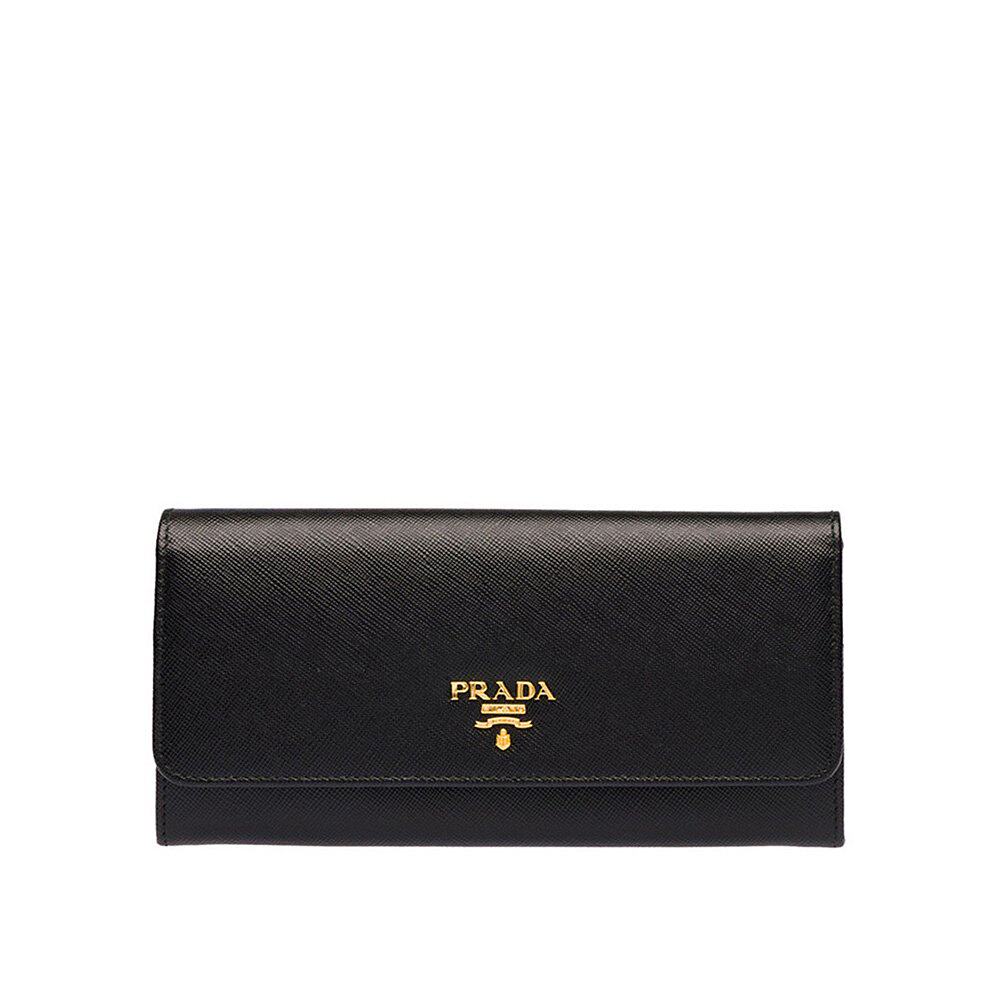 香港直邮prada普拉达黑色牛皮钱包女士1mh132zlp钱包