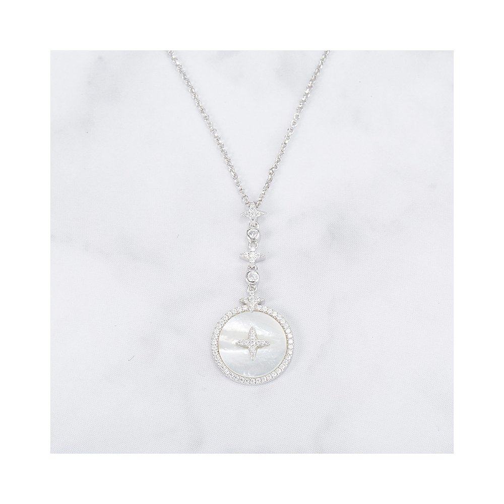 香港直发apmmonaco时尚简约女士银色可调调节百搭项链