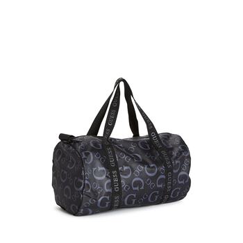 Guess Logo ພິມ Nylon Duffel Bag - ຫຼາຍສີຂີ້ເຖົ່າຊື່