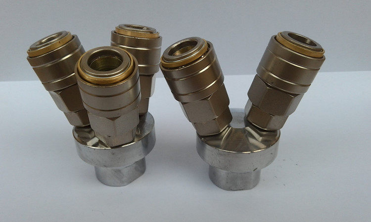 气动空压机充气公母头二通自锁三通气管接头快速气动元件