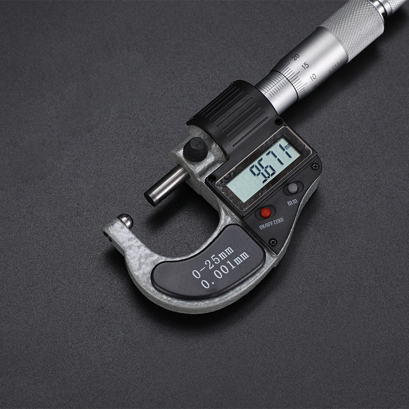 广陆圆球头数显管壁厚千分尺0-25 50 75mm高精度电子数显千分尺