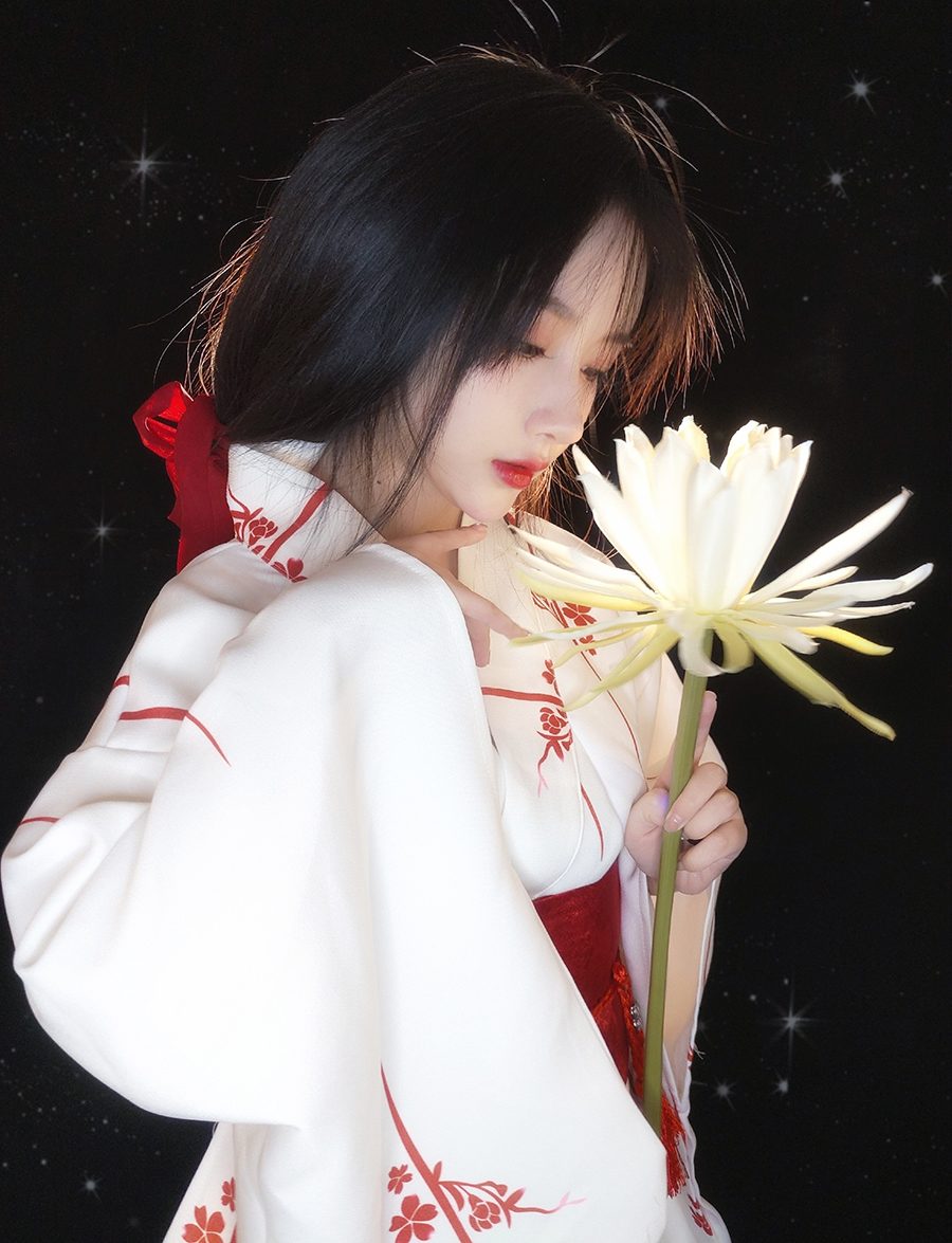 和服神明少女改良套装日系和风影楼复古写真其它元器件