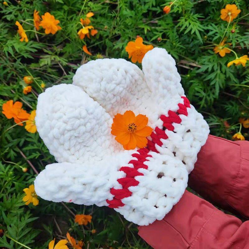 手套毛线圣诞新圣诞自制保暖编织diy手工钩针创意礼盒