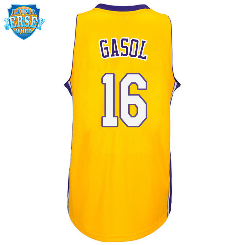 灰熊公牛开拓者湖人马刺队16号保罗加索尔球衣篮球经典篮球服