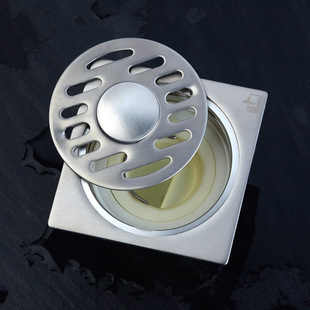 潜水艇洗衣机两用防臭地漏器拉丝不锈钢面盆菜盆直通双通下水地漏