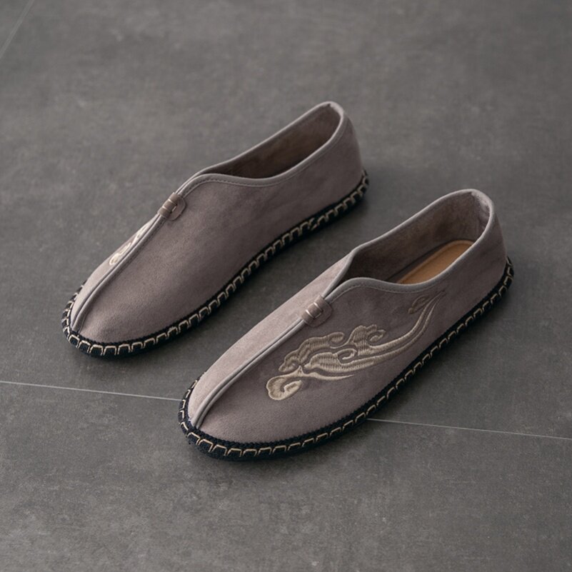 中国国风男鞋唐装汉鞋平底春季低帮禅鞋复古单鞋