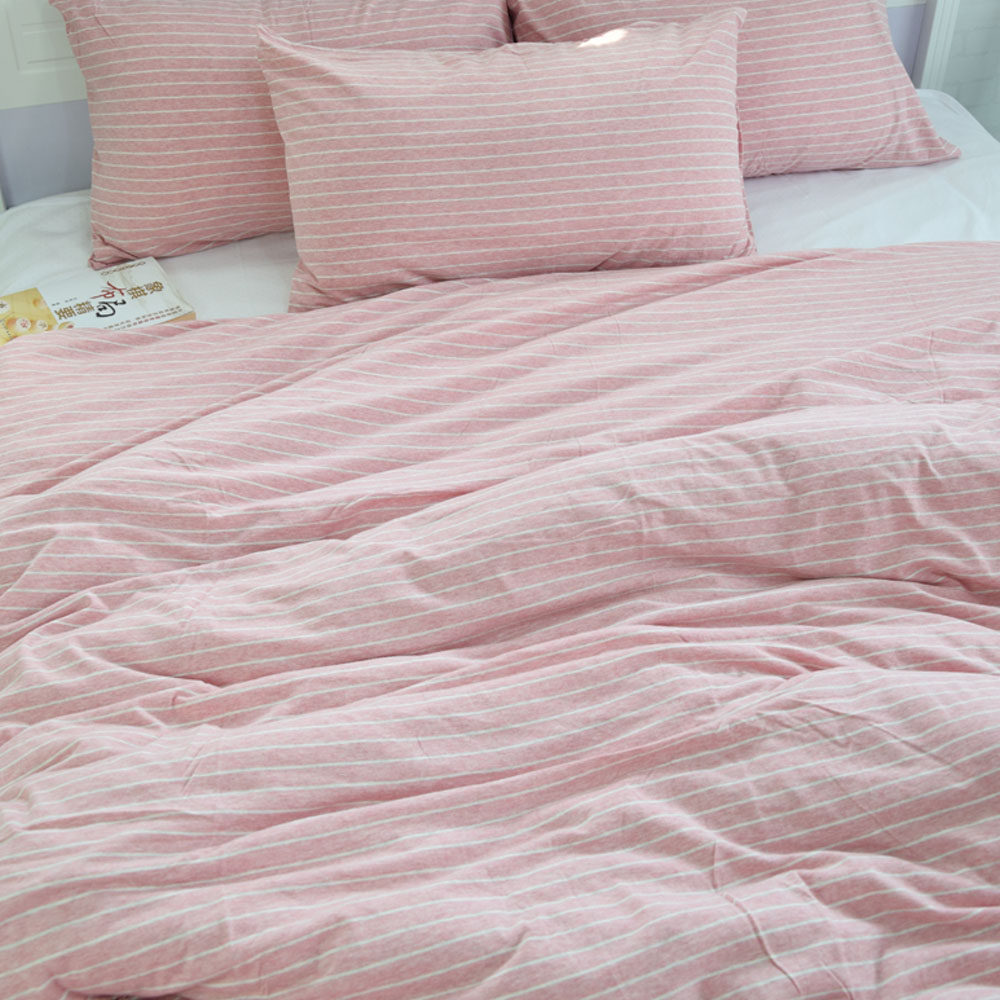 天竺纯棉被套单件 学生单人针织全棉被罩150 160x210 200x230条纹