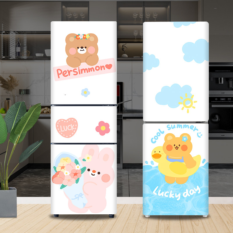 卡通日式网红冰箱贴双开门定制装饰贴画自粘冰箱贴纸