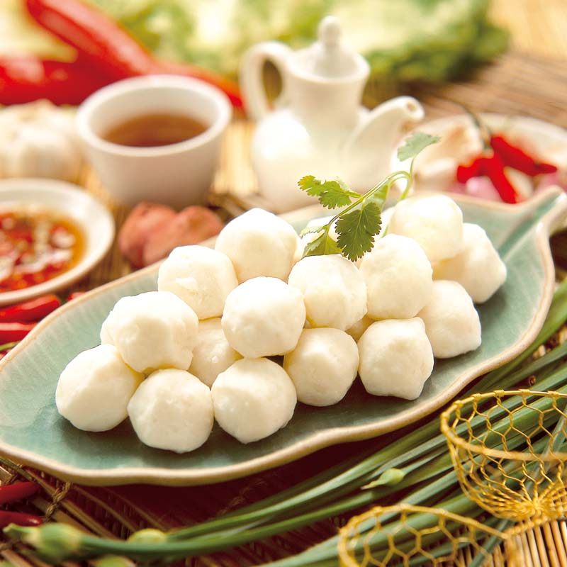 广素食品齐善素食素墨鱼丸肉丸200g火锅凉拌素肉