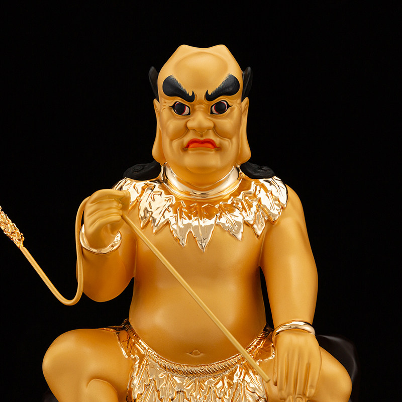 台湾纯铜鎏金五榖神农大帝神像供奉炎帝赤帝摆件