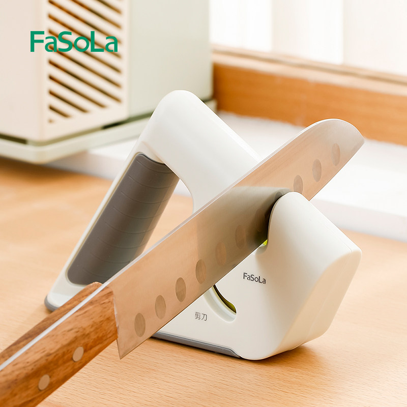 磨刀日本fasola磨刀石多功能旋转拨盘剪刀锯齿开刃磨刀器