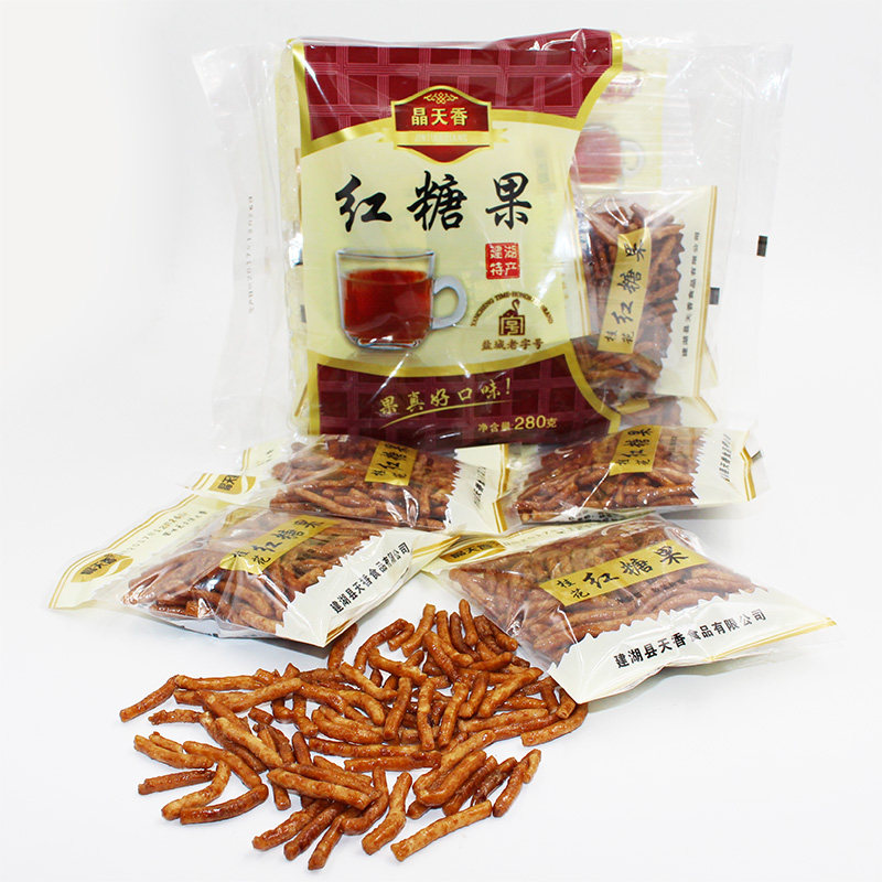 果子盐城建湖特产晶天红糖280克金果6袋江米传统中式糕点