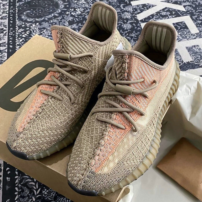 正版yeziyeezy椰子鞋女脏黄橙橘满天星莆田真爆时尚休闲鞋