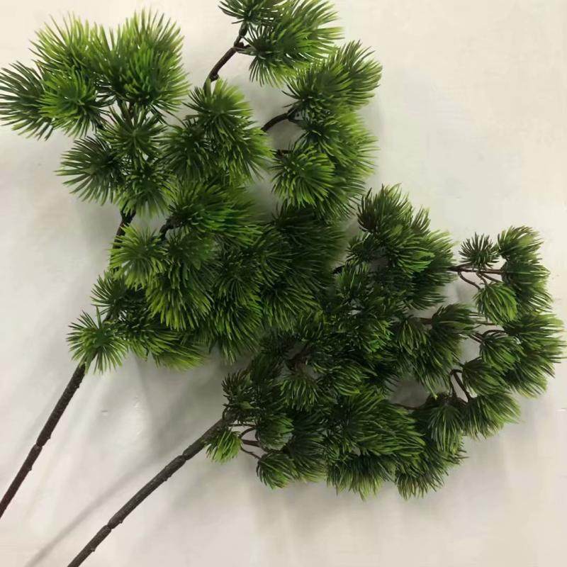 高品质仿真松草松枝插花花美人装饰植物墙配叶盆花仿真花
