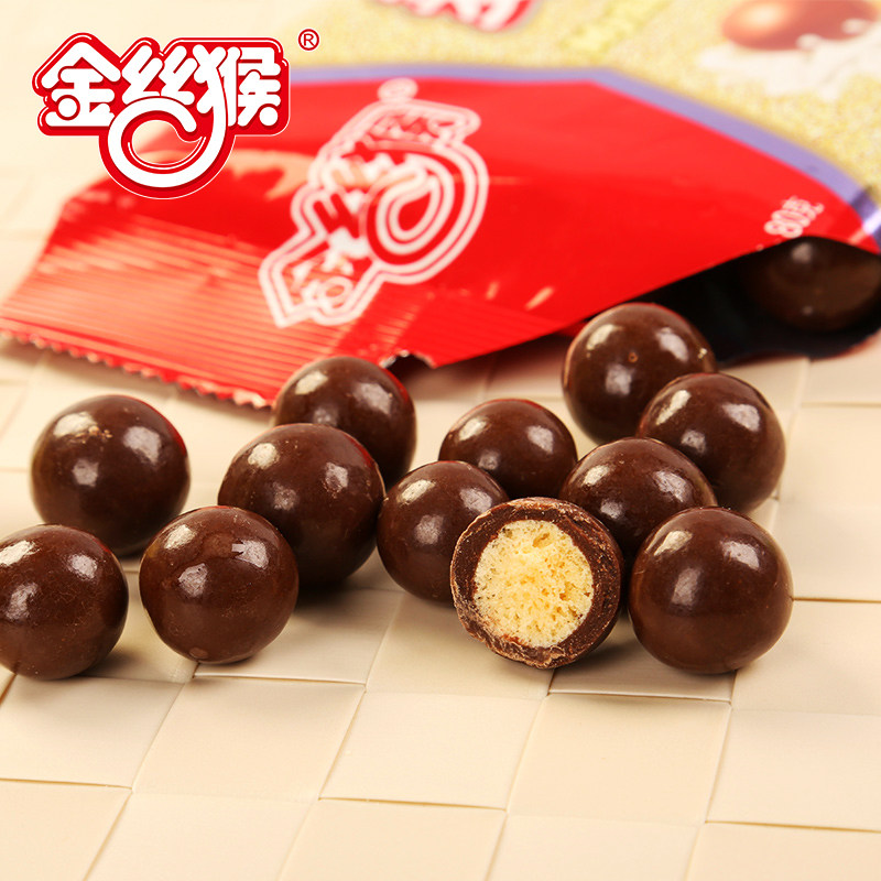 【满99减50】金丝猴麦丽素80g*1袋 童年味道巧克力(代可可脂)