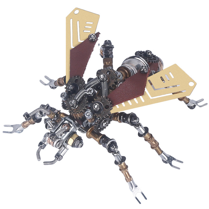 精密机械玩具模型男孩12生日岁以上金属拼装礼物昆虫塑料积木