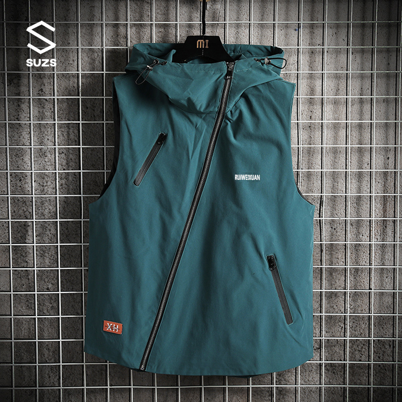 秋冬工装棉马甲男机能风多口袋钓鱼潮牌宽松冬季加厚无袖背心外套