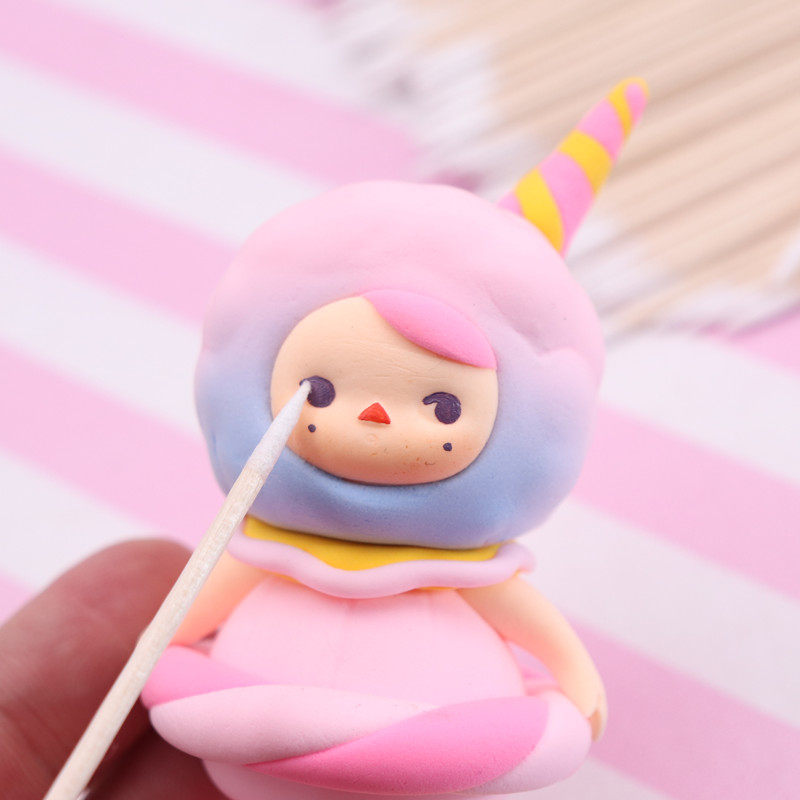 盲盒尖头细棉改妆bjd娃娃画脸人偶粘土超轻粘土