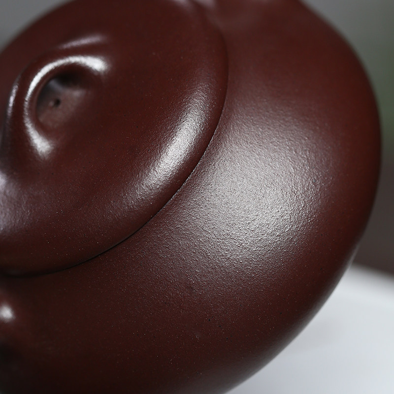 陶渊陆婕婕紫砂壶宜兴兴纯手工老紫泥石红料汉棠石茶壶