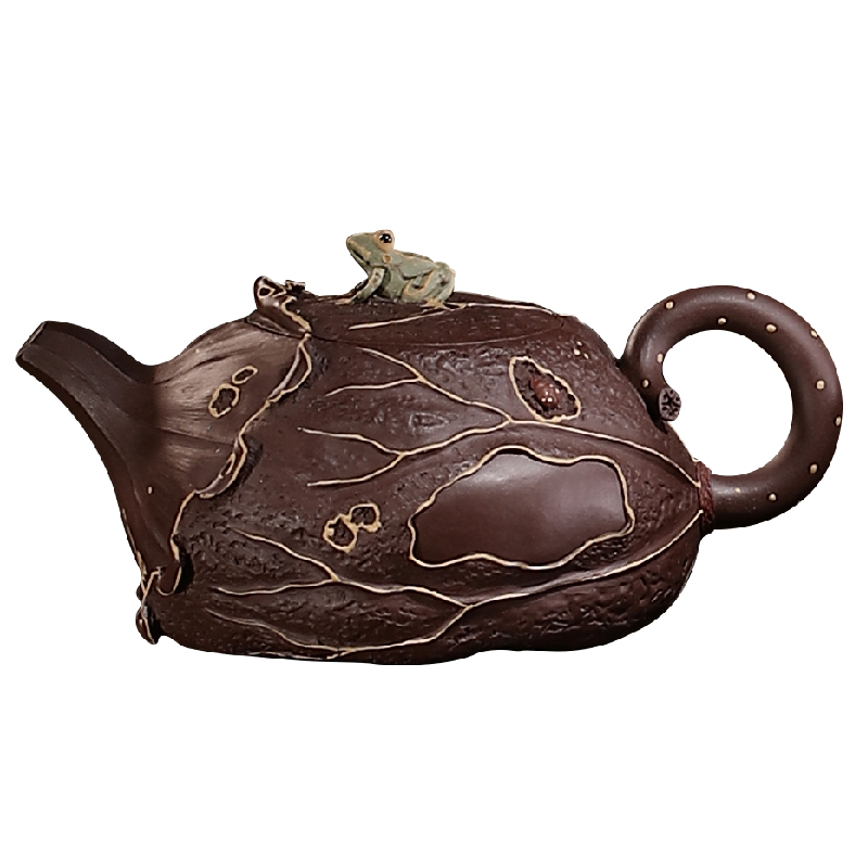 陶渊陆慧军紫砂壶宜兴纯全手工紫砂壶荷趣套壶原矿茶壶茶具